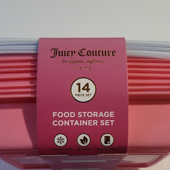 Juicy Couture Pink and White Food Storage Container Set - Picture 2 of 11